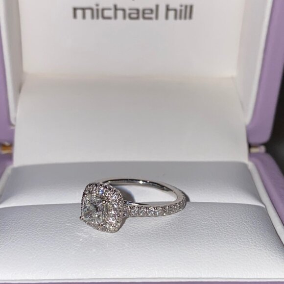 Michael Hill Cushion Cut Diamond Engagement Ring - Picture 8 of 11